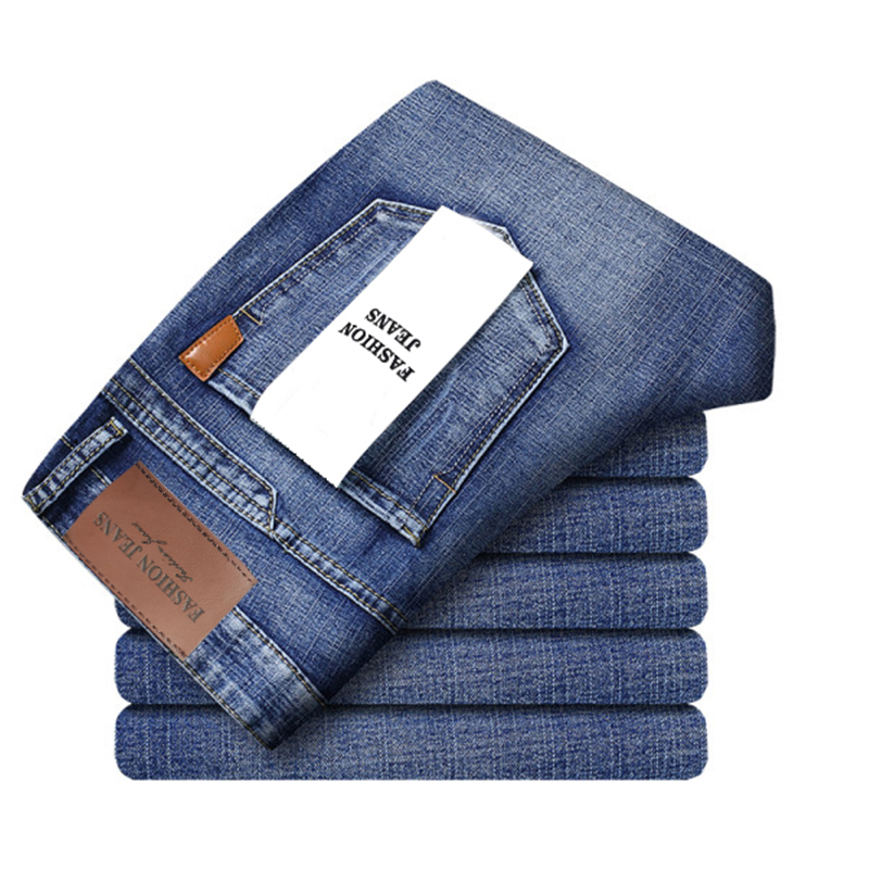 Men'S Fashion For 70 Year Old - Wthinlee 8 モデル春秋ビジネスジーンズ男性カジュアルストレートストレッチファッションクラシックワークデニムパンツブランド服