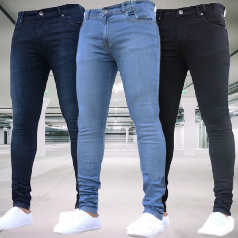 Skinny Jeans Ripped - メンズ ジーンズ ストレッチ スリム フィット パンツ