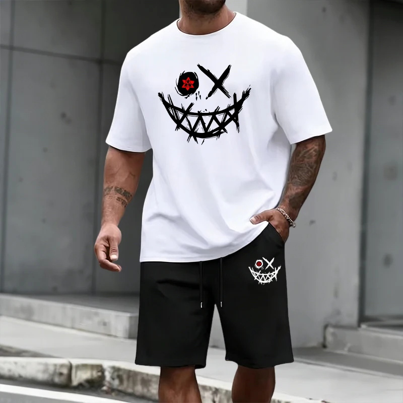 Men'S Fashion Outfits 2026 - 2026 夏メンズセット Tシャツ & ショートパンツアーバンカジュアルファッション半袖衣装ストリートウェアホームアウトドアコンフォート T