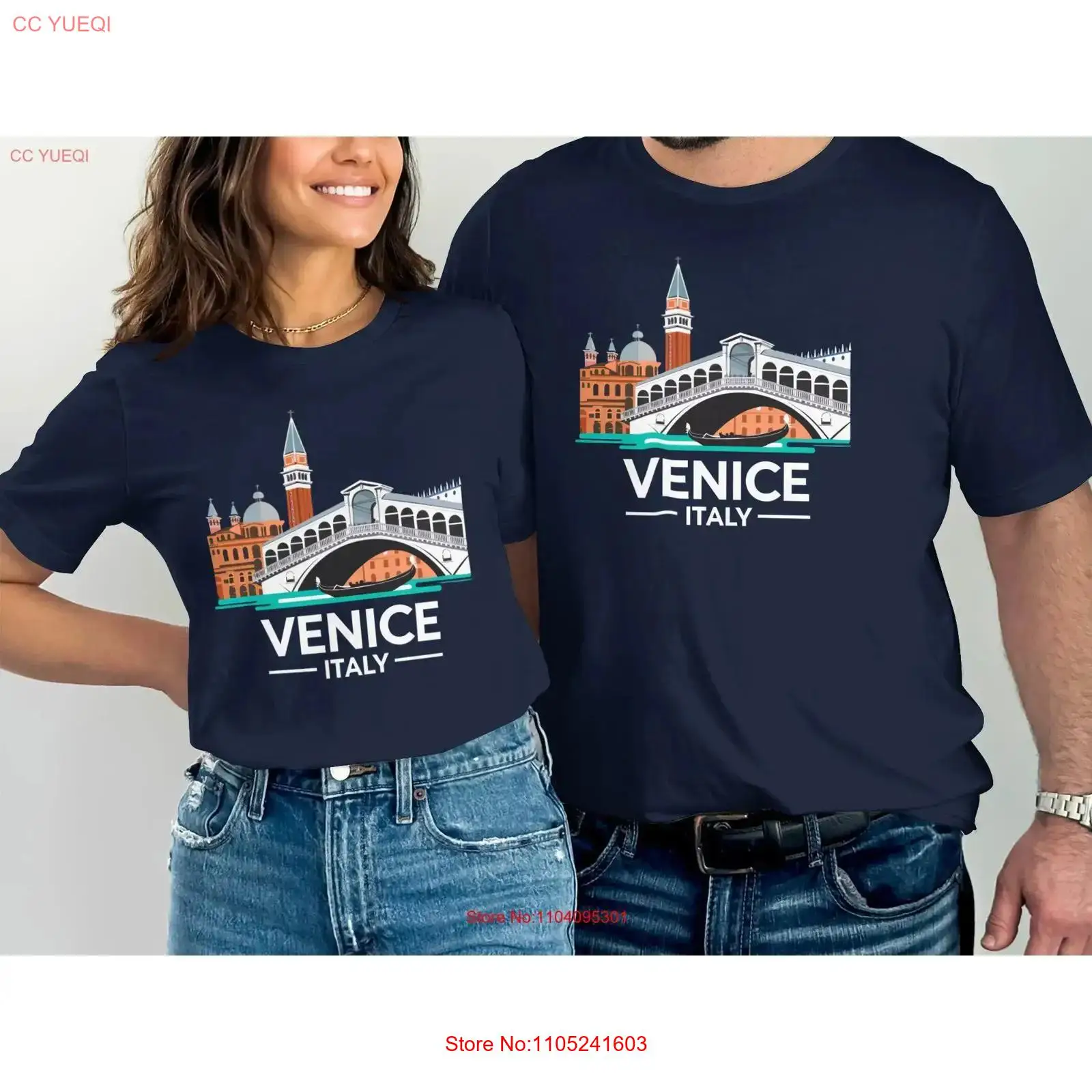 Men'S Fashion Venice Italy - ヴェネツィア イタリア シャツ 女性用 男性用 象徴的な建築物