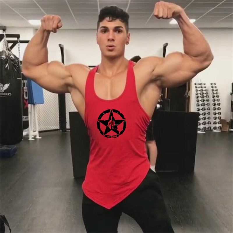 Muscle Tee Workout - ジムボディービル筋肉シャツ夏ノースリーブ綿通気性タンクトップメンズフィットネススポーツ不規則な裾ヒップホップシングレット