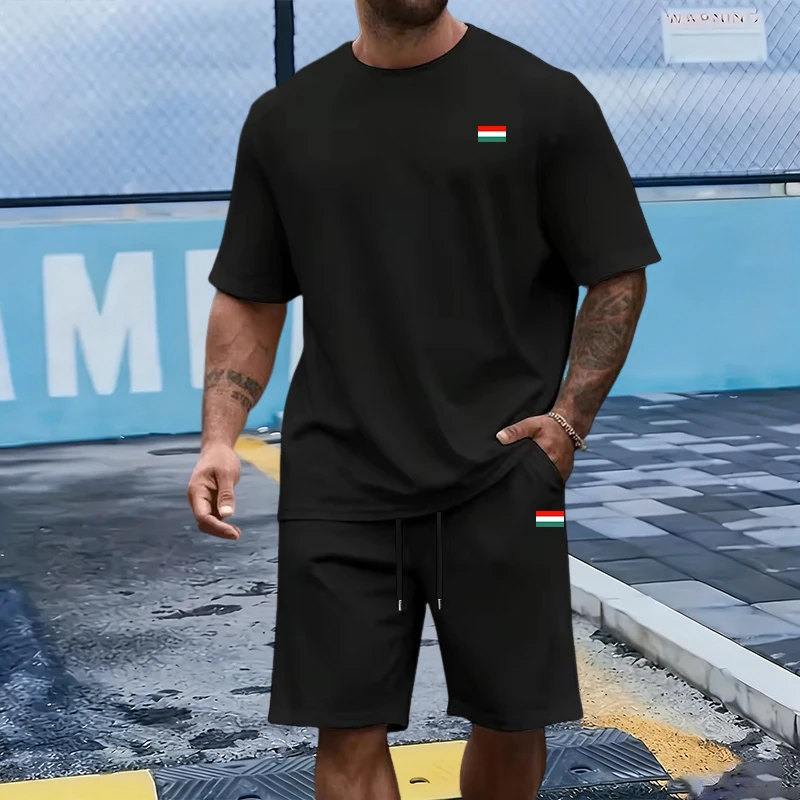 Men'S Fashion Outfits 2026 - 2026年夏新作メンズセット半袖Tシャツ＆スポーツショーツ高品質デイリーカジュアルファッションTシャツアウトフィットイタリアプリント
