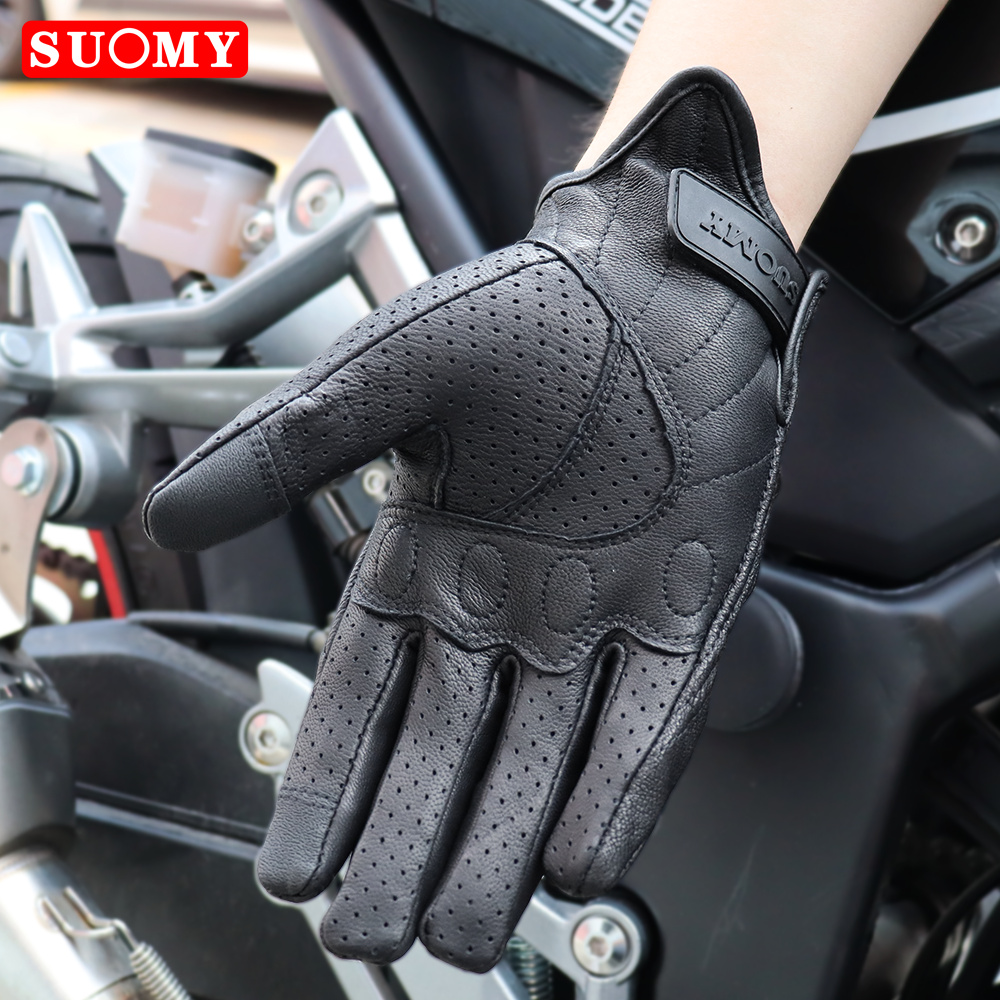 Suomy-男性と女性のための本革のオートバイの手袋,フルフ - Men'S Fashion Gloves のレビューと価格