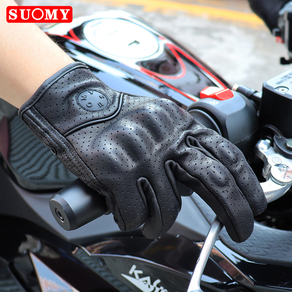 Suomy-男性と女性のための本革のオートバイの手袋,フルフ - Men'S Fashion Gloves のレビューと価格