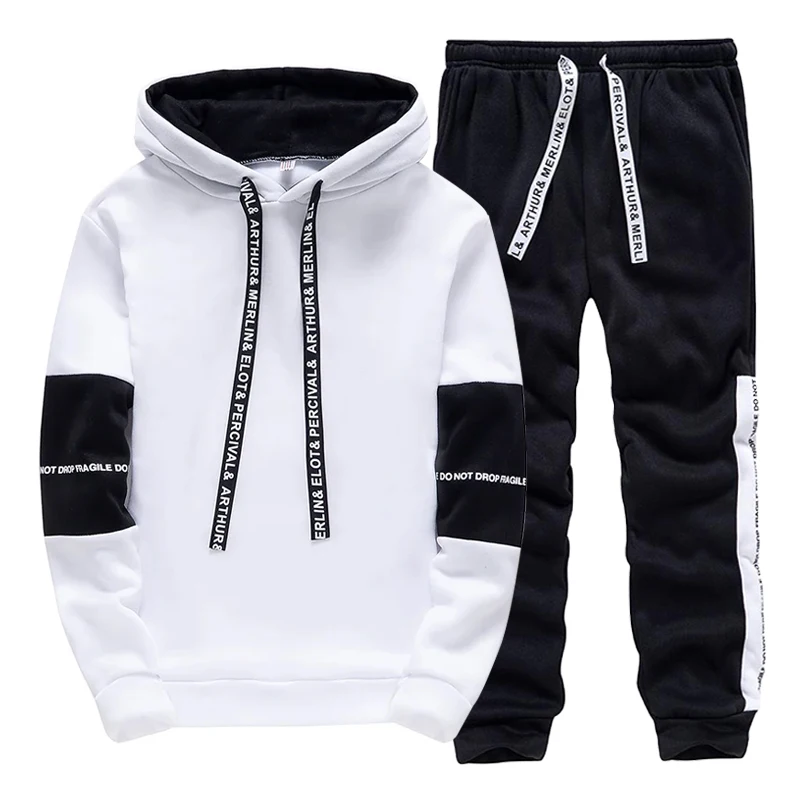 トラックスーツ男性用カジュアルフード付きスウェットシャツアウ - Men'S Fashion Clothing のレビューと価格