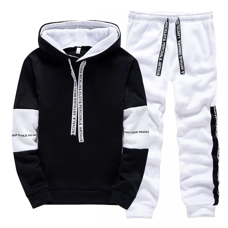 トラックスーツ男性用カジュアルフード付きスウェットシャツアウ - Men'S Fashion Clothing のレビューと価格