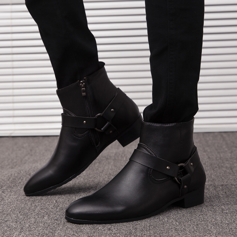 2026 新しいアンクルブーツ Pu レザーメンズブーツ秋冬 - Mens Fashion Dress Shoes のレビューと価格