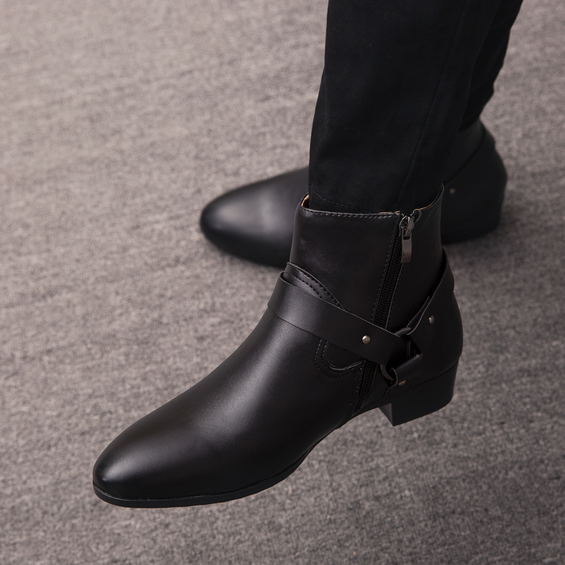 2026 新しいアンクルブーツ Pu レザーメンズブーツ秋冬 - Mens Fashion Dress Shoes のレビューと価格