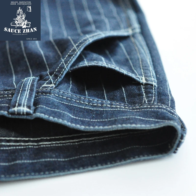 Saucezhan ストライプジーンズ男性ヴィンテージメンズ - Skinny Jeans Ripped のレビューと価格