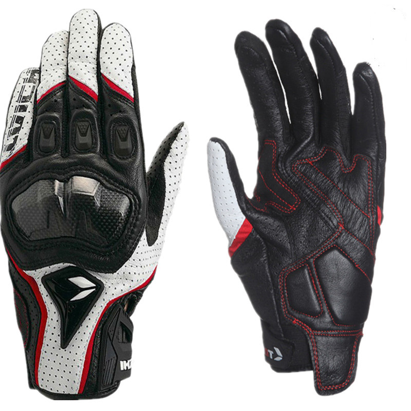 オートバイの手袋本革メンズモトクロスレーシンググローブ RS - Men'S Fashion Gloves のレビューと価格