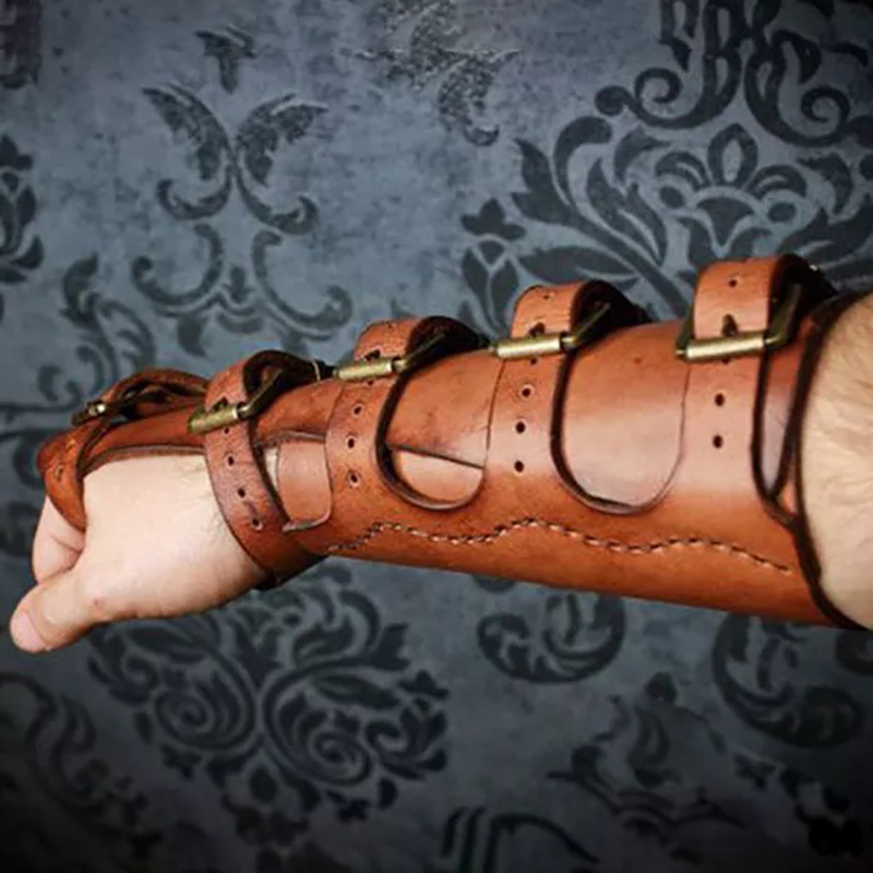 中世バイキングリストバンドガントレット腕甲アームカフ鎧スチー - Men'S Fashion Gloves のレビューと価格