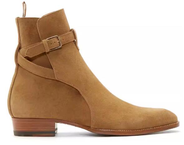英国風カーキキャメルフロストバックルストラップラウンドトゥフ - Mens Fashion Dress Shoes のレビューと価格
