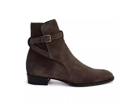 英国風カーキキャメルフロストバックルストラップラウンドトゥフ - Mens Fashion Dress Shoes のレビューと価格