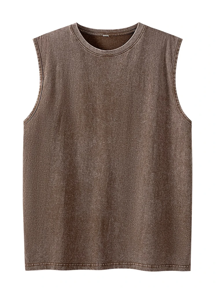 2025年夏新作 メンズ ウォッシュドコットン タンクトップ - Muscle Tee Workout のレビューと価格