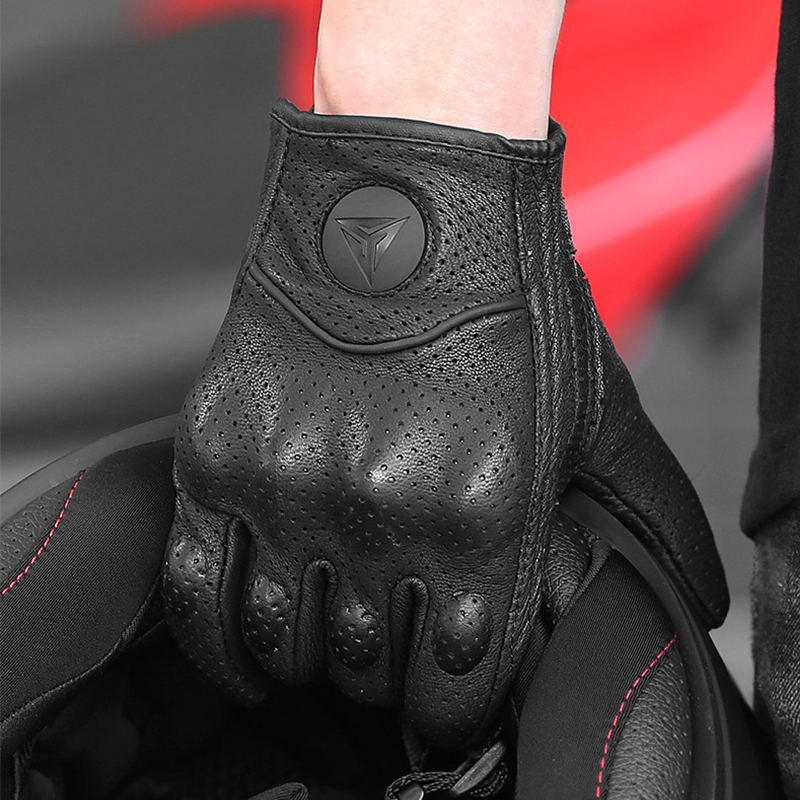 オートバイ手袋男性女性モト革カーボンサイクリング冬手袋バイク - Men'S Fashion Gloves のレビューと価格