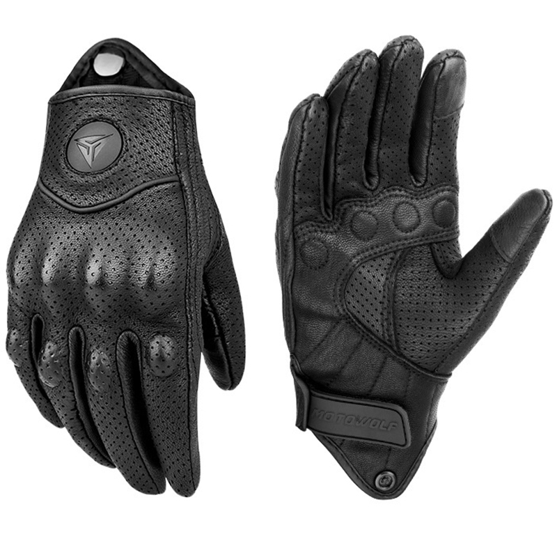 オートバイ手袋男性女性モト革カーボンサイクリング冬手袋バイク - Men'S Fashion Gloves のレビューと価格