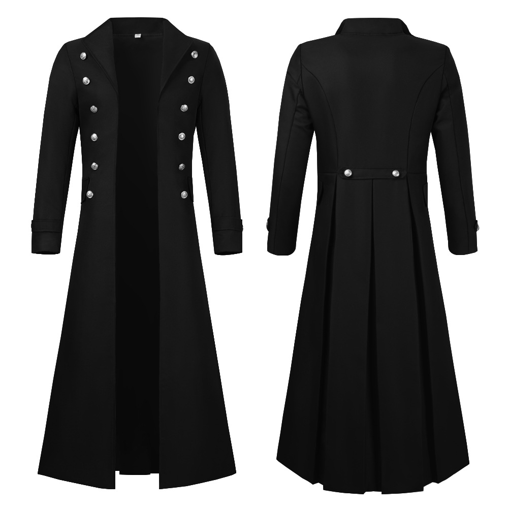 S-2XL プラスサイズ メンズ ゴシック トレンチコート  - Trench Coat Men のレビューと価格