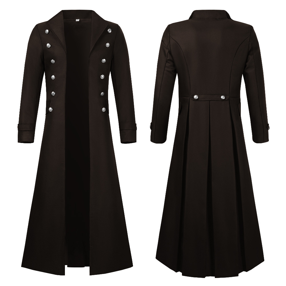 S-2XL プラスサイズ メンズ ゴシック トレンチコート  - Trench Coat Men のレビューと価格