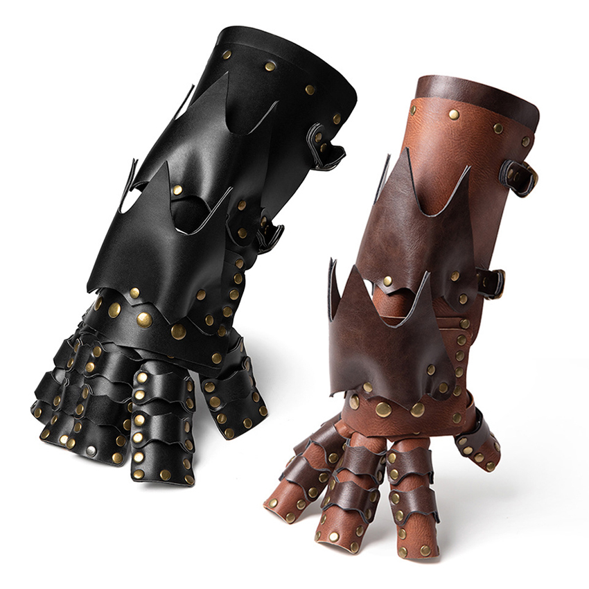 レトロなハロウィーンのコスプレ,ポリウレタン革の戦士のための - Men'S Fashion Gloves のレビューと価格