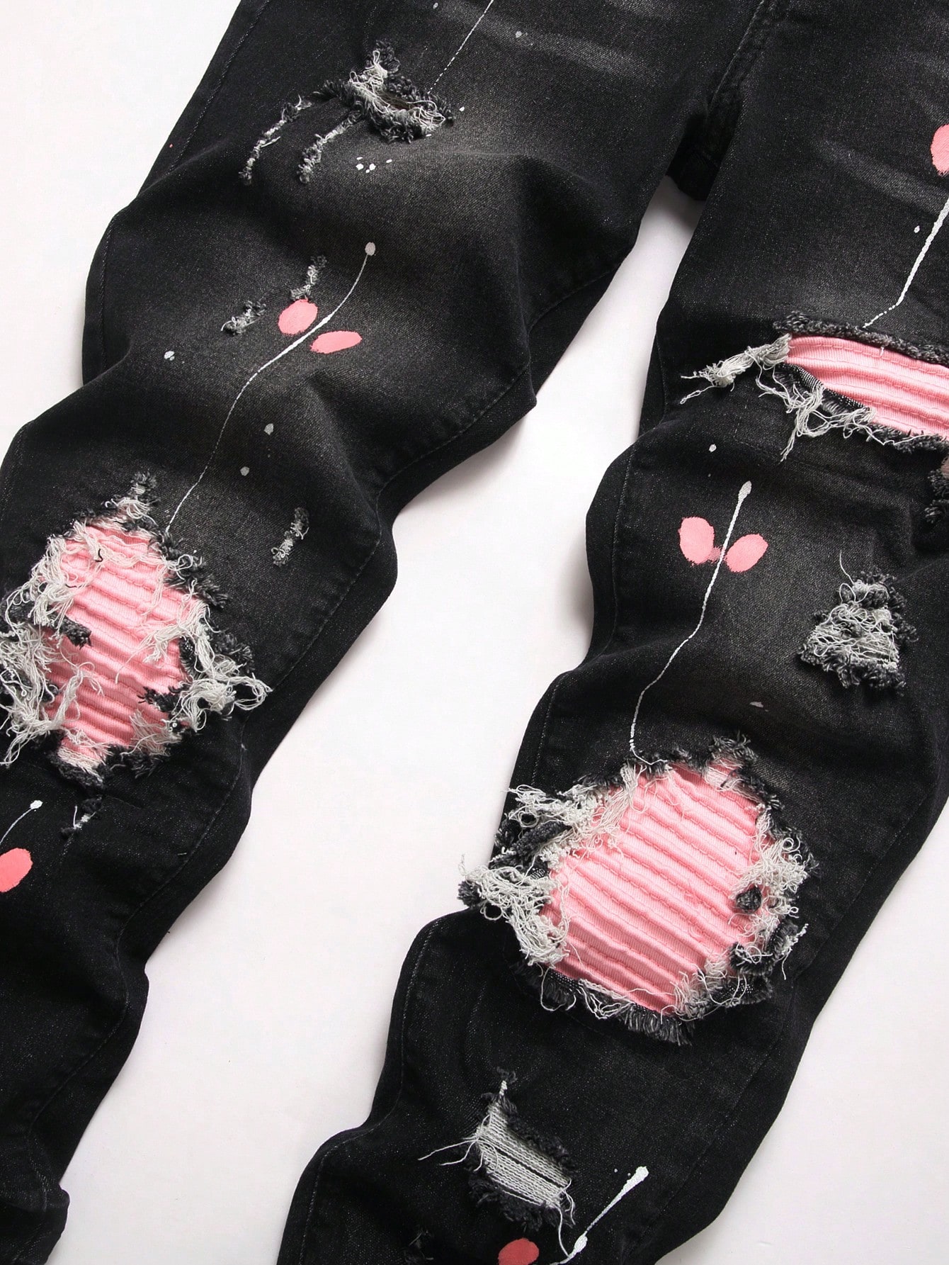 ハイストレッチメンズダメージデニムジーンズ、スキニーヒップホ - Skinny Jeans Ripped のレビューと価格