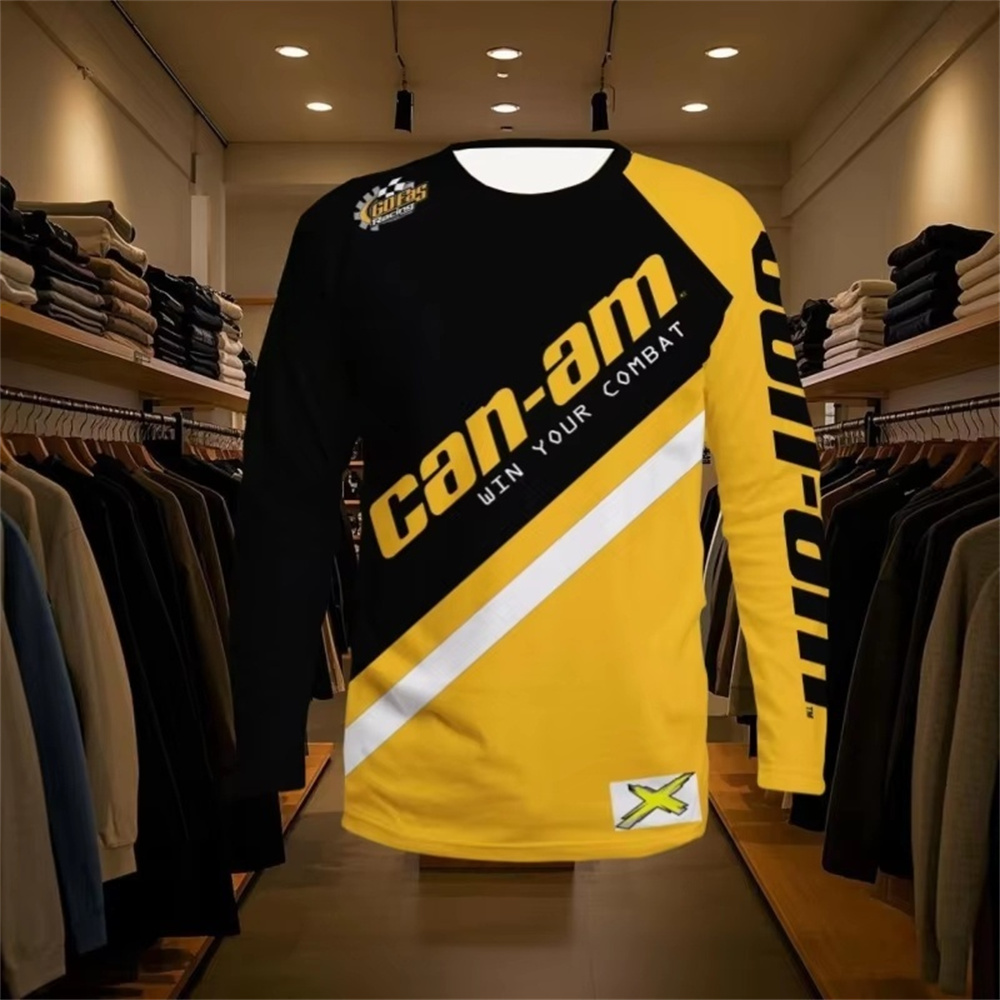 バイクレース用長袖ラウンドネックTシャツ、男女兼用、ファッシ - Men'S Fashion Clothing のレビューと価格