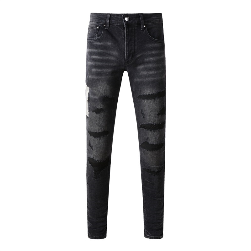 ファッションアメリカンブランドメンズジーンズ高級ストリートウ - Skinny Jeans Ripped のレビューと価格