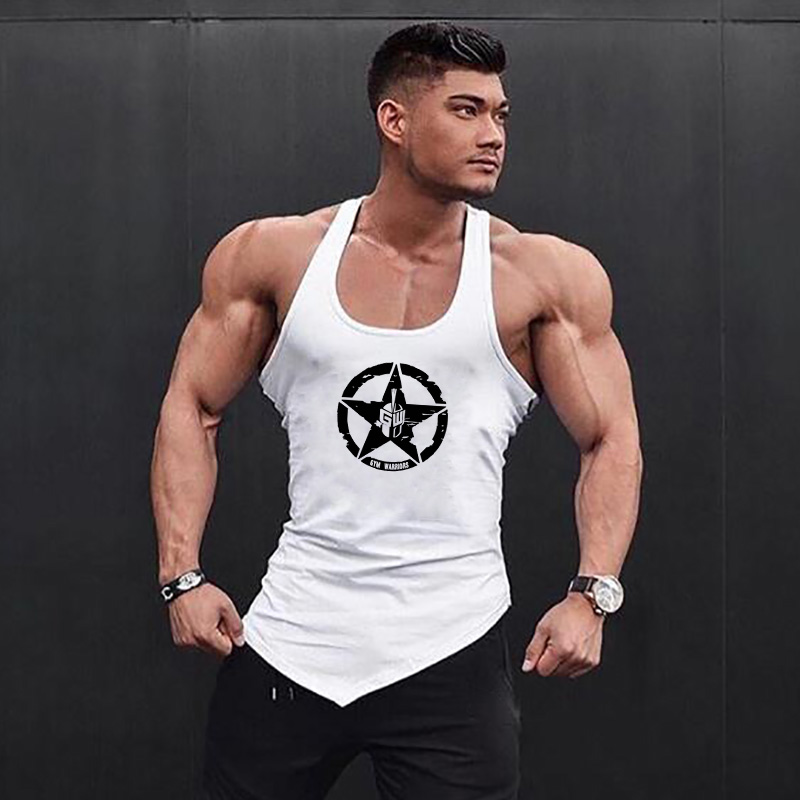 ジムボディービル筋肉シャツ夏ノースリーブ綿通気性タンクトップ - Muscle Tee Workout のレビューと価格