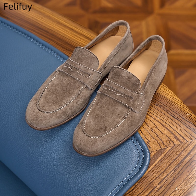 メンズ快適軽量カジュアルローファーシューズ本革ドレスシューズ - Mens Fashion Dress Shoes のレビューと価格