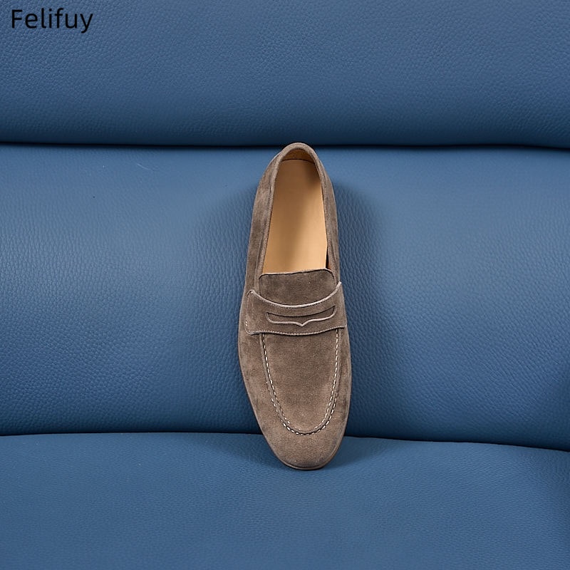 メンズ快適軽量カジュアルローファーシューズ本革ドレスシューズ - Mens Fashion Dress Shoes のレビューと価格