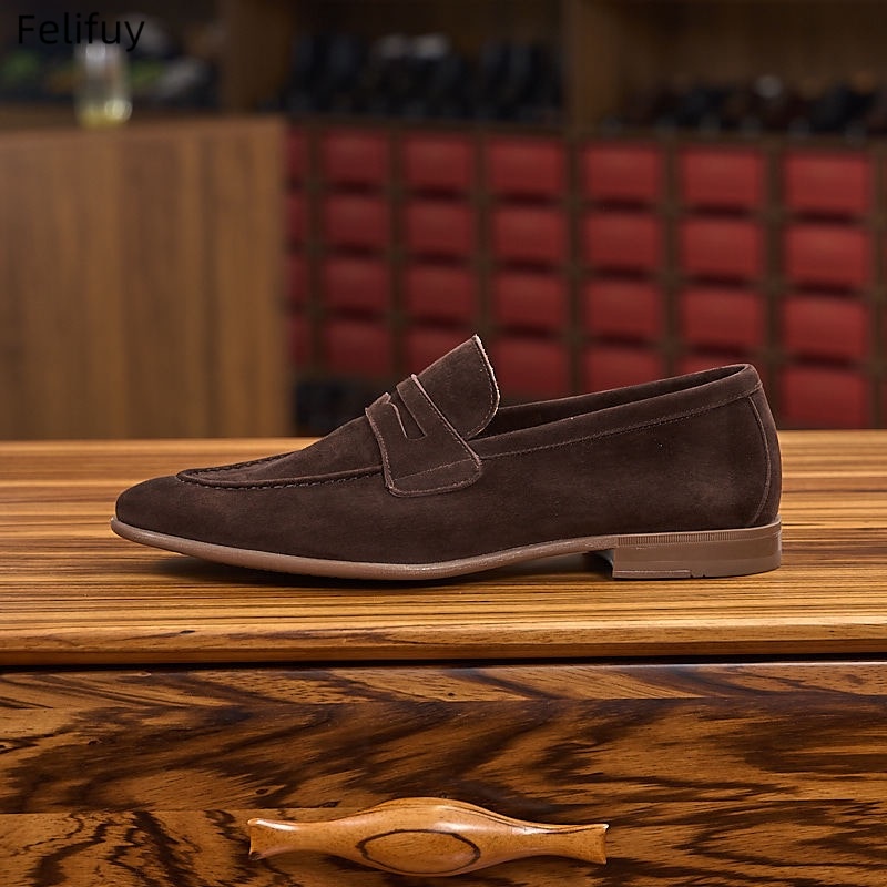 メンズ快適軽量カジュアルローファーシューズ本革ドレスシューズ - Mens Fashion Dress Shoes のレビューと価格