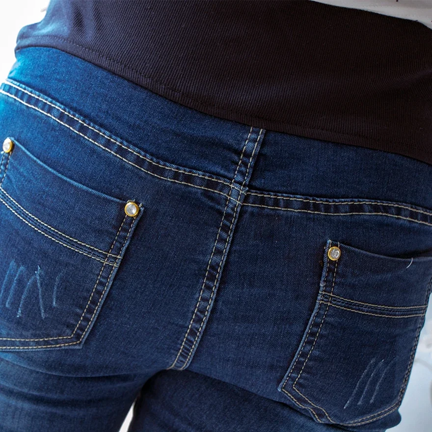 ホットセール コットンデニム マタニティスキニージーンズ リ - Skinny Jeans Ripped のレビューと価格
